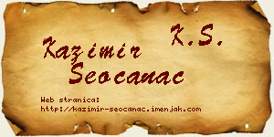 Kazimir Seočanac vizit kartica